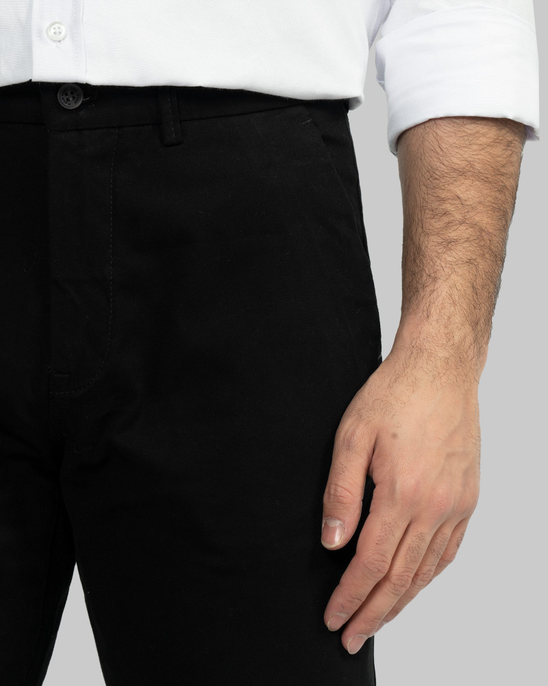 شلوار کتان ساده مردانه مشکی 22415161