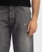 شلوار جین زاپدار Wide leg مردانه خاکستری 23112184