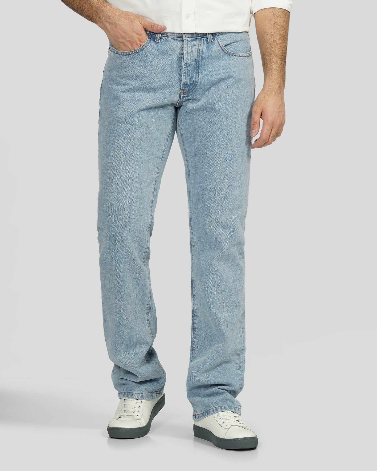خرید و قیمت شلوار جین بوت کات (Boot cut) ساده مردانه آبی روشن 23324714