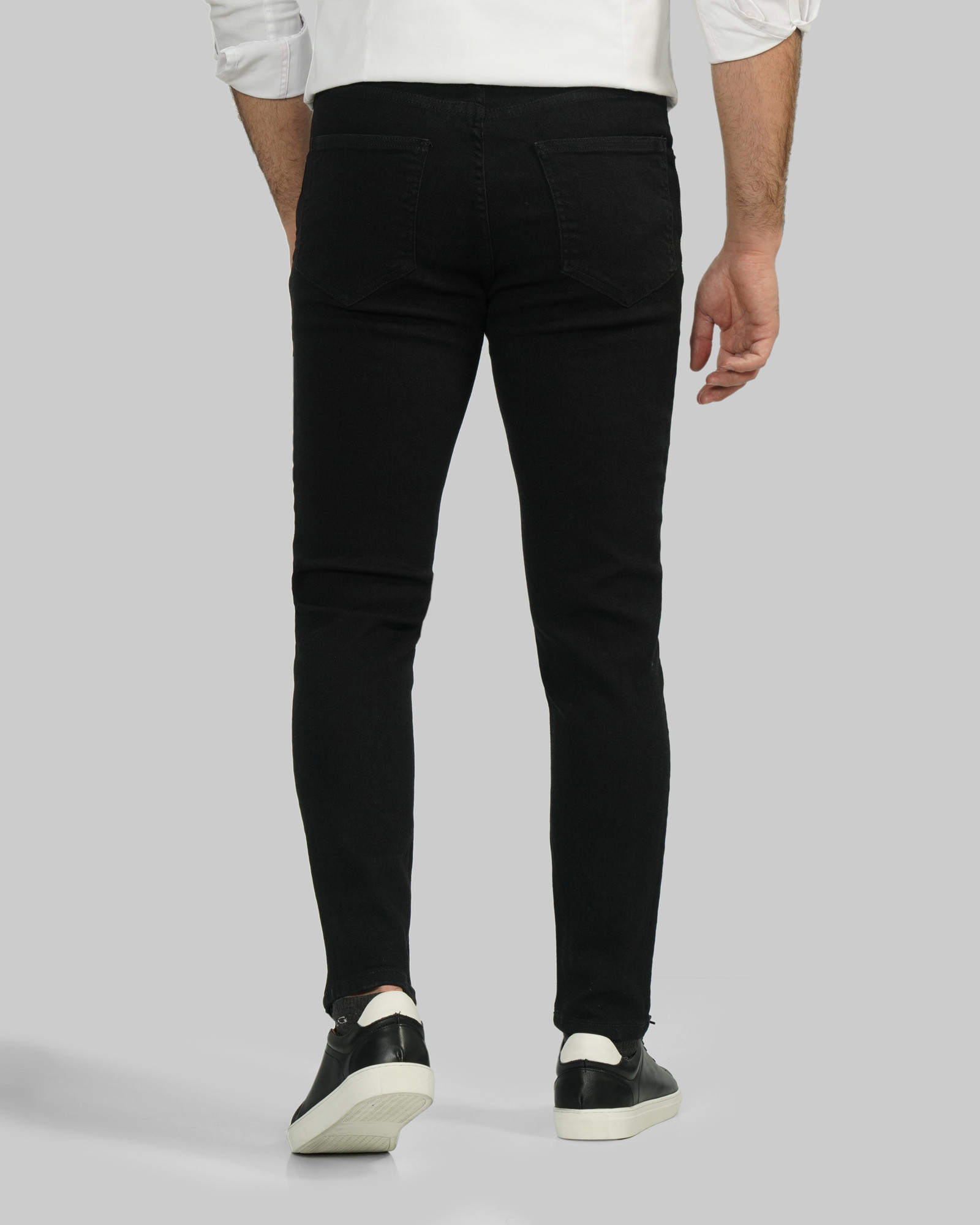 خرید و قیمت شلوار جین اسکینی (skinny) ساده مردانه مشکی 23410276