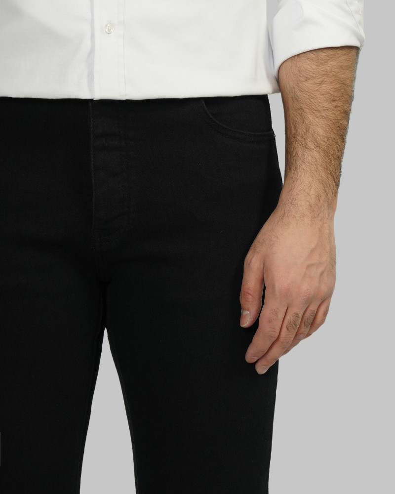 خرید و قیمت شلوار جین اسکینی (skinny) ساده مردانه مشکی 23410276