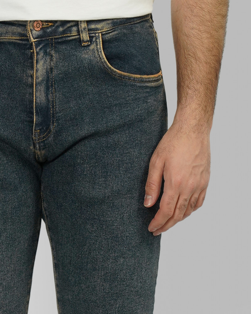 خرید و قیمت شلوار جین اسلیم ساده مردانه سرمه ای 23411403