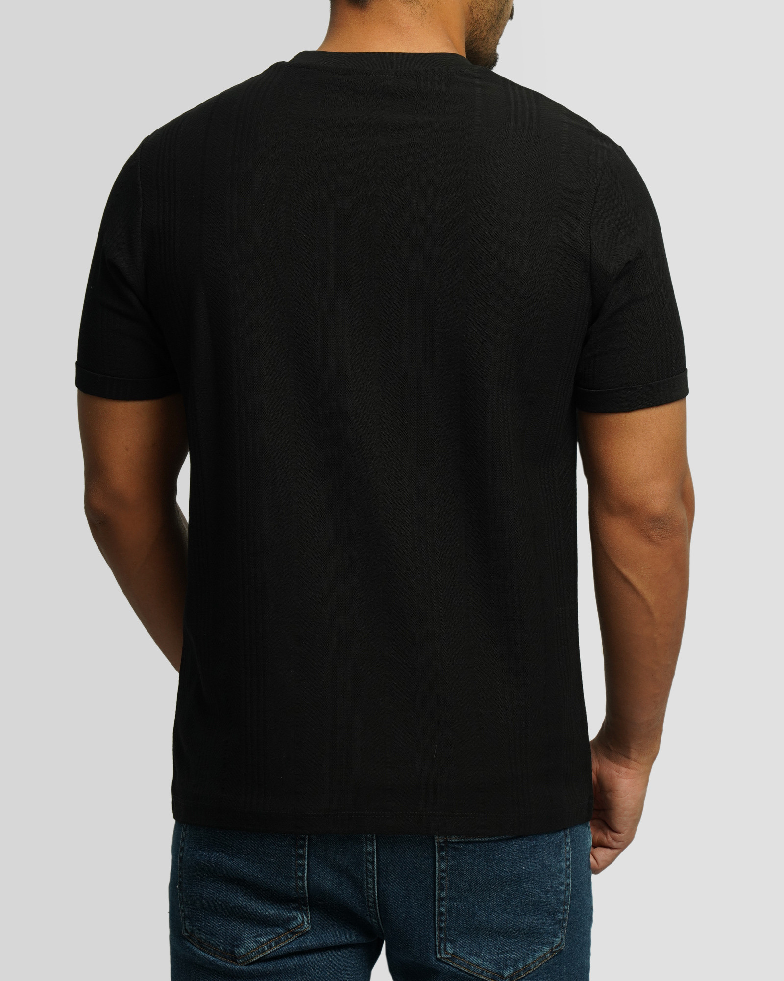 خرید و قیمت تیشرت طرح دار یقه گرد آستین کوتاه مردانه مشکی 23496720