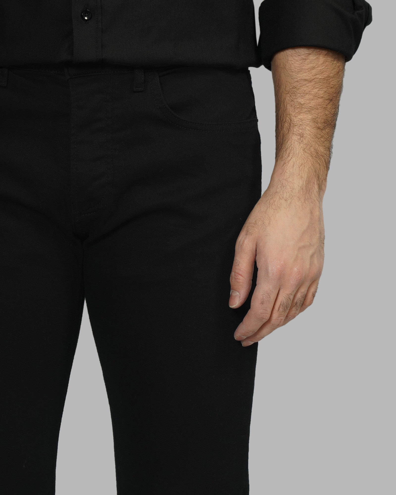 خرید و قیمت شلوار جین رگولار ساده مردانه مشکی 23412212