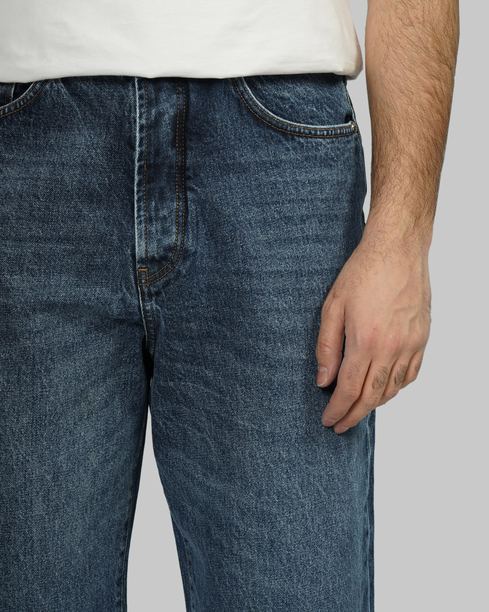 شلوار جین بگ (Baggy) ساده مردانه آبی تیره 23424750