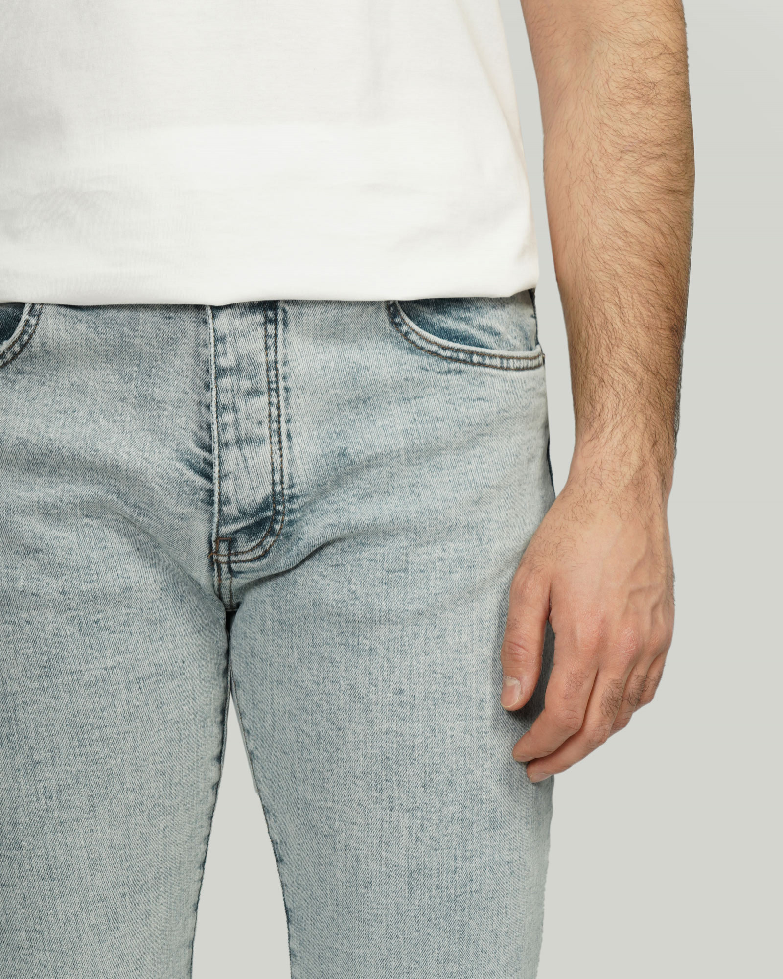 شلوار جین مینی (Mini) ساده مردانه آبی روشن 23424717