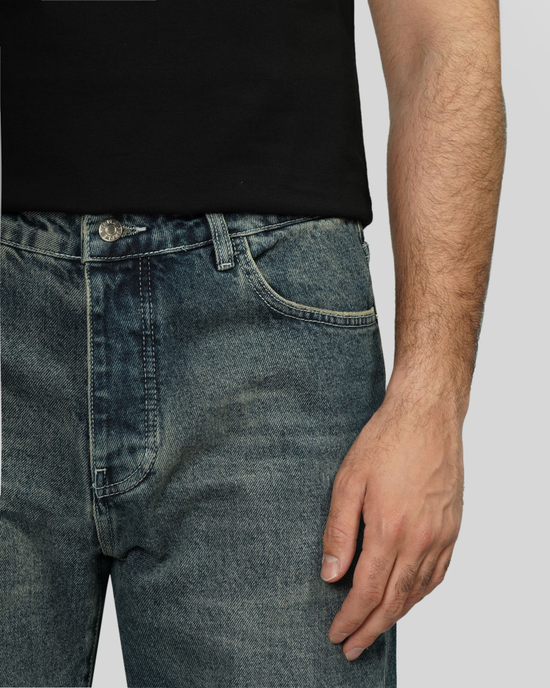 شلوار جین استریت استایل (Street Style) ساده مردانه آبی تیره 24112226