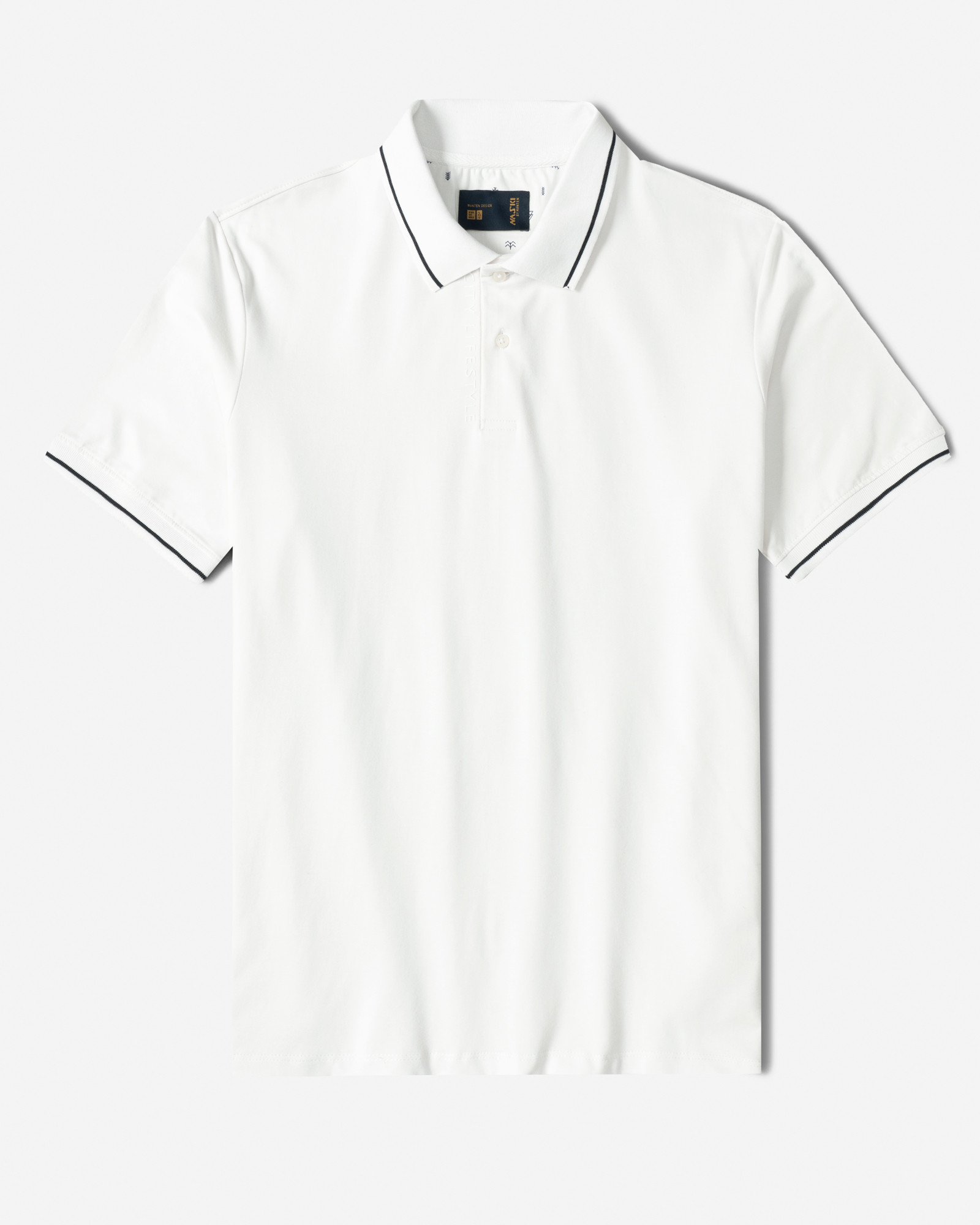 خرید و قیمت پولوشرت طرح دار آستین کوتاه مردانه سفید 24194290