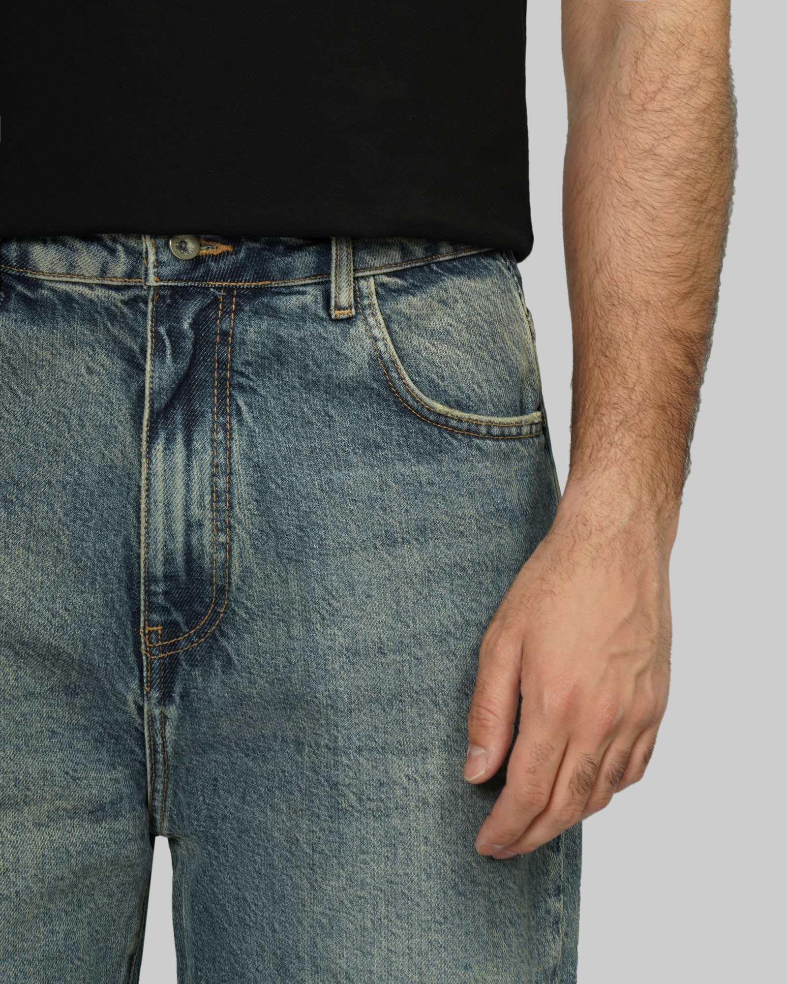 خرید و قیمت شلوار جین بگ (Baggy) ساده مردانه آبی تیره 24124762