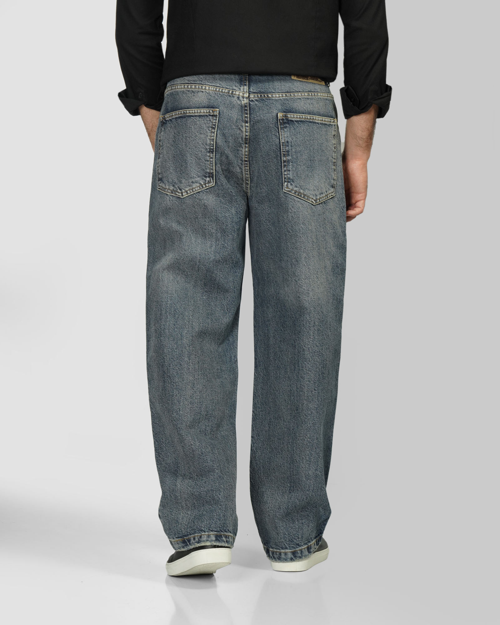 شلوار جین بگ (Baggy) ساده مردانه آبی 24124762