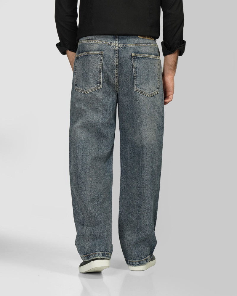 شلوار جین بگ (Baggy) ساده مردانه آبی 24124762