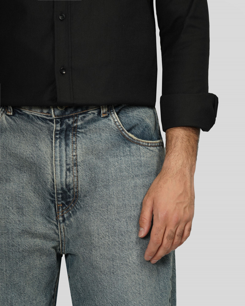 شلوار جین بگ (Baggy) ساده مردانه آبی 24124762
