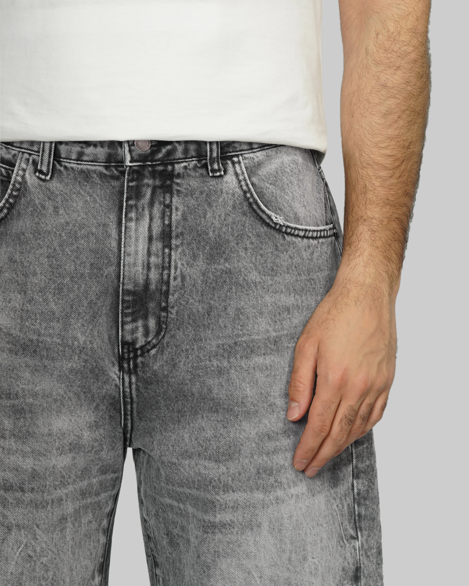 خرید و قیمت شلوار جین بگ (Baggy) ساده مردانه خاکستری 24124761