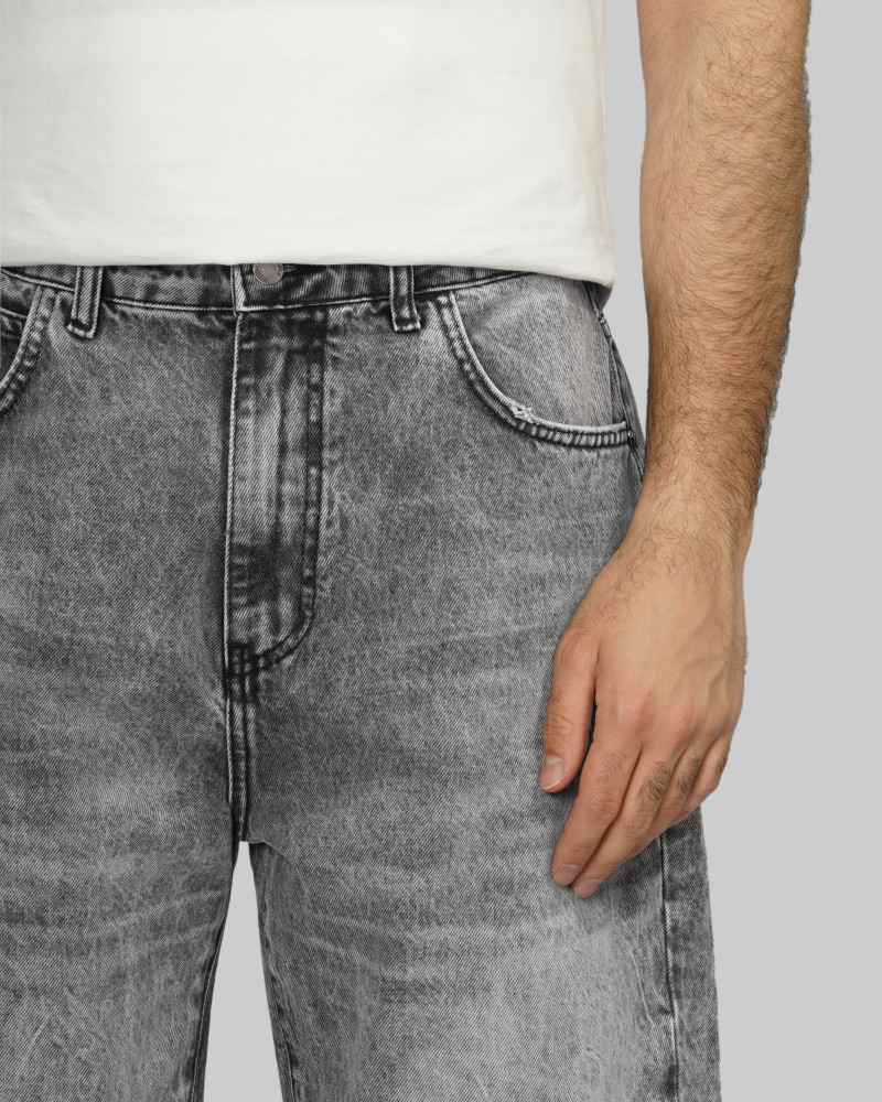 خرید و قیمت شلوار جین بگ (Baggy) ساده مردانه خاکستری 24124761