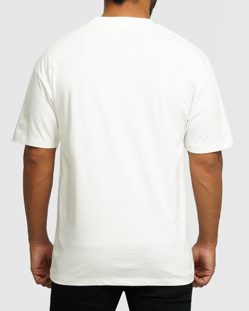 خرید و قیمت تیشرت طرح دار یقه گرد آستین کوتاه مردانه سفید 24296890