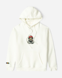 خرید و قیمت هودی کلاه دار طرح دار سفید 24371246