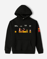 خرید و قیمت هودی کلاه دار طرح دار مشکی 24371250