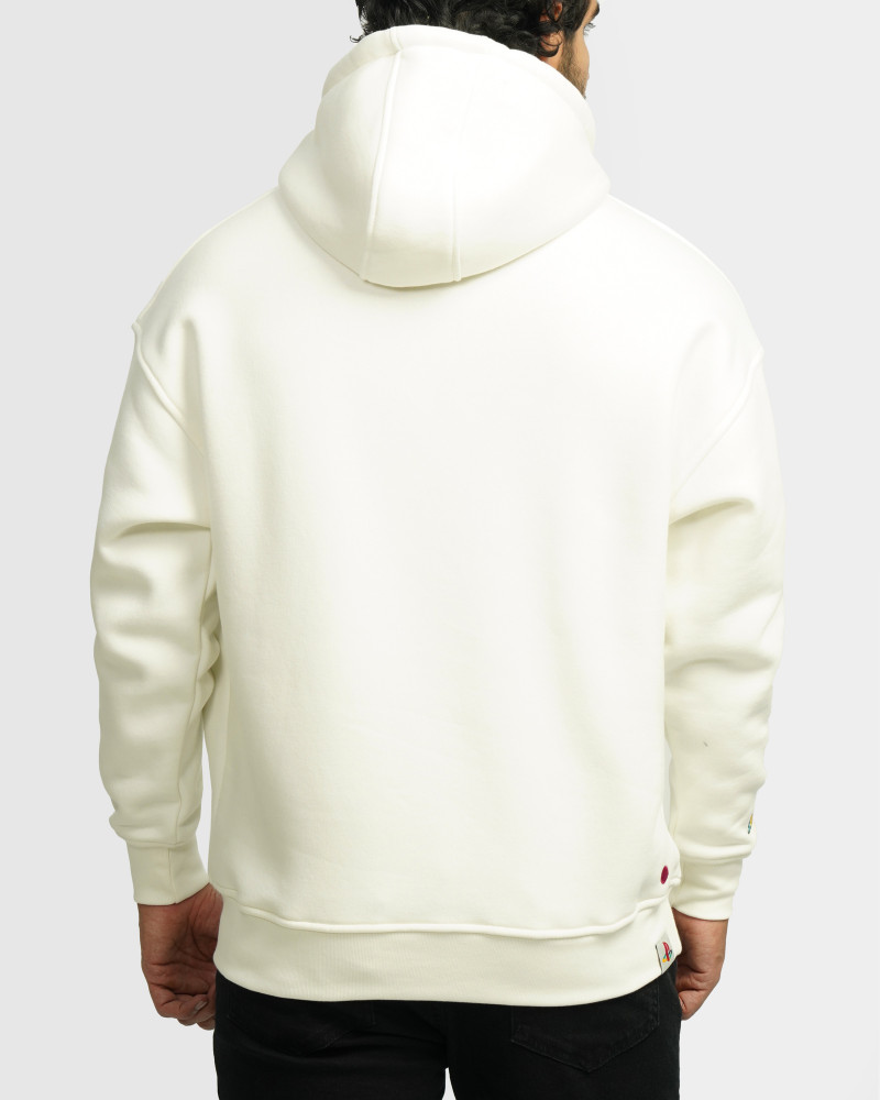 خرید و قیمت هودی کلاه دار طرح دار سفید 24371246