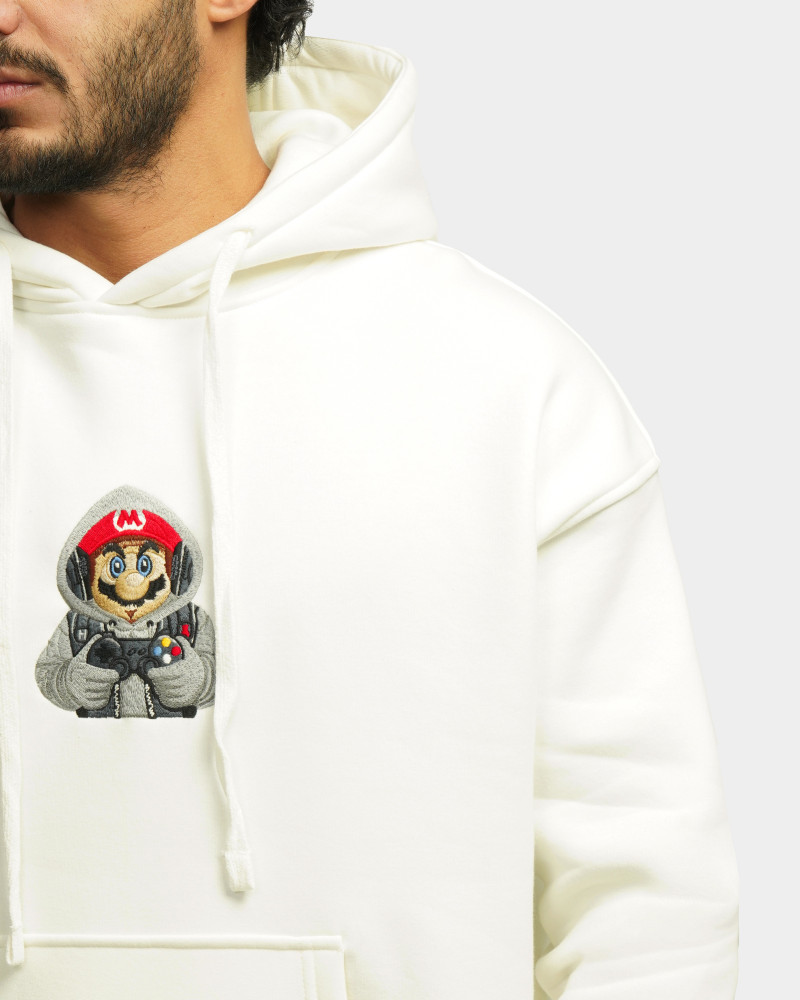 خرید و قیمت هودی کلاه دار طرح دار سفید 24371246