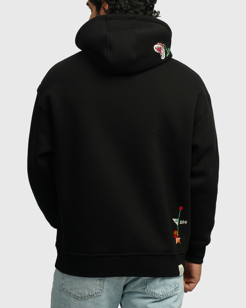 خرید و قیمت هودی کلاه دار طرح دار مشکی 24371250